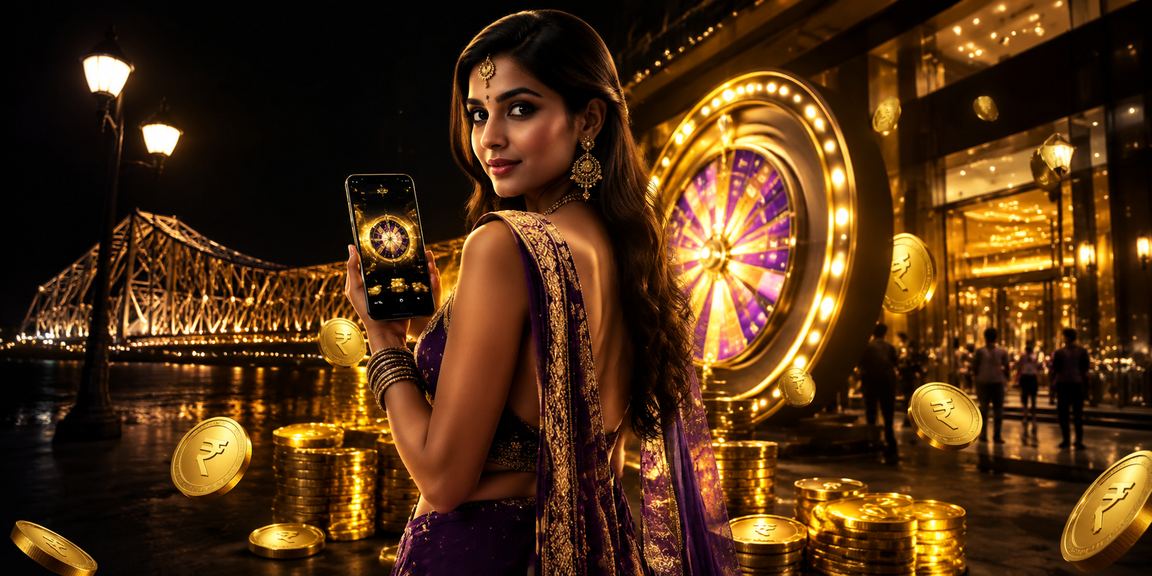 Roulette game excitement and rupee currency near Howrah Bridge Kolkata